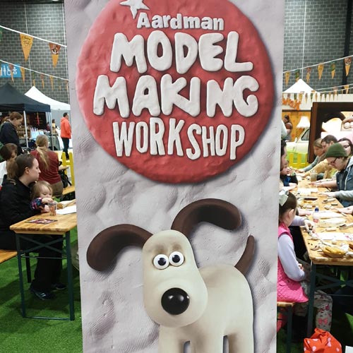 Aardman was running a model making class at CheeseFest in Liverpool.