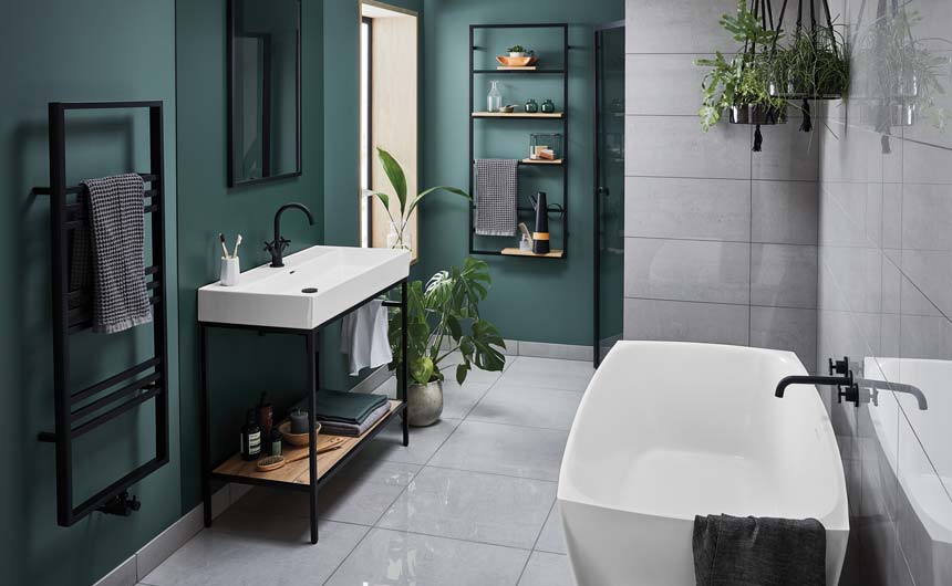 Bathstore has partnered with Elle Decoration for a range of bathrooms.