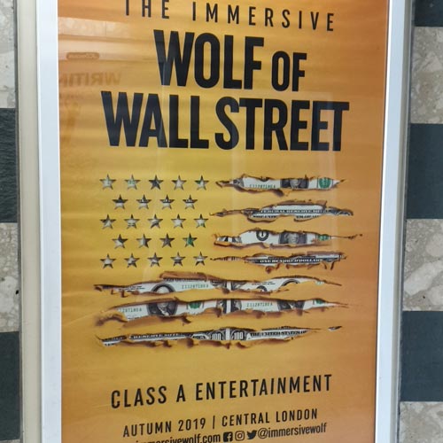 The Immersive Wolf of Wall Street is an example of IP being developed creatively in the live sector.