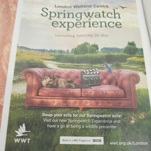 BBC Springwatch was used by WWT for a half term activation at The Wetlands Trust in Barnes.