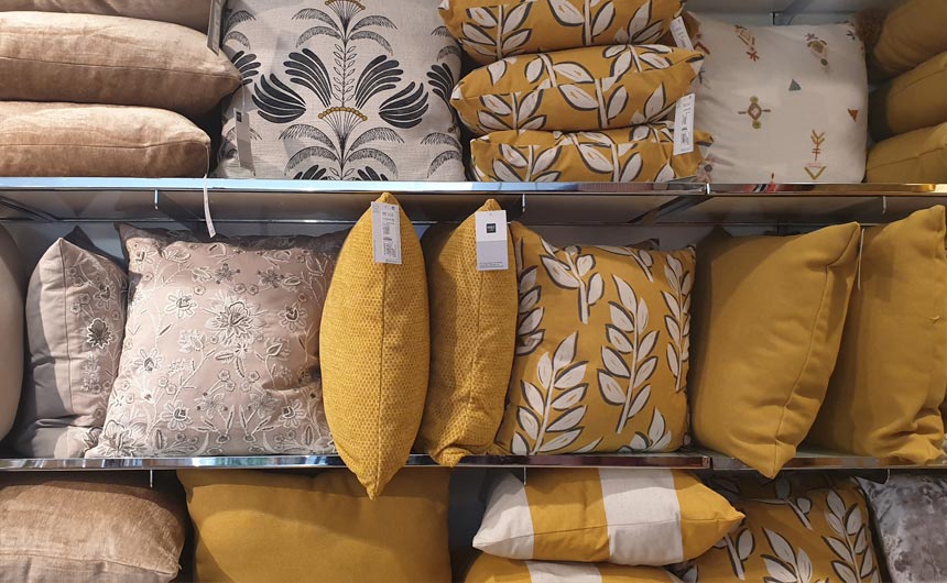 A wall of cushions would have benefited from some licensed designs, Ian noted.