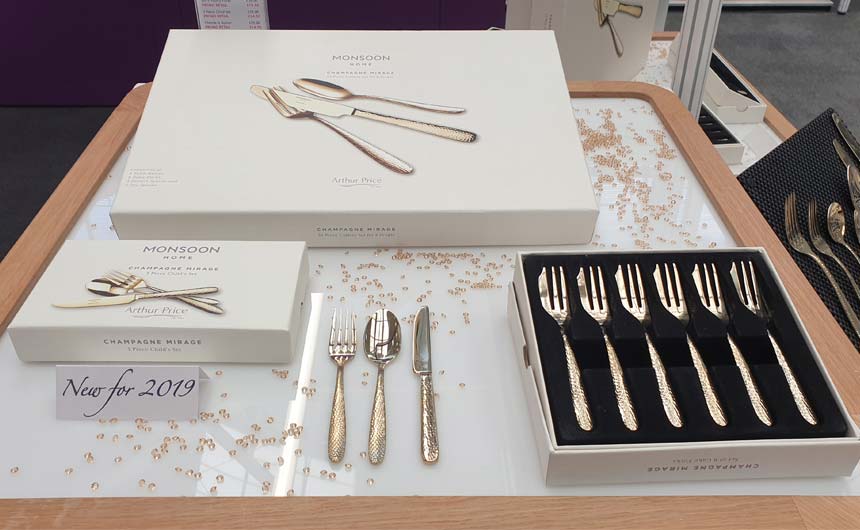 Arthur Price was showcasing a range of Monsoon cutlery under the Monsoon Home brand.