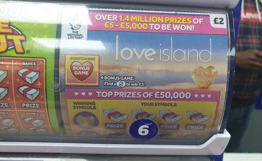 The scratchcard category tends to use licensing sparingly.