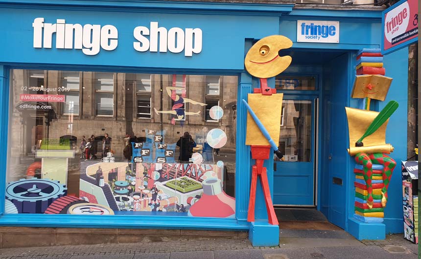 The Edinburgh Fringe Festival has its own store with product from partners including Star Editions.