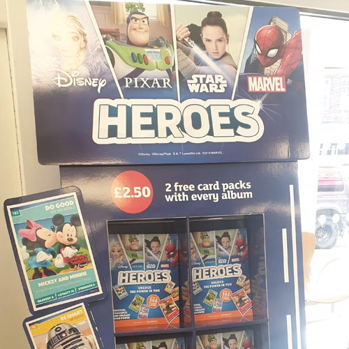 The Sainsbury's and Disney Heroes promotion is very visible in-store.