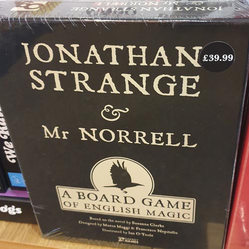 Jonathan Strange & Mr Norrell was just one of the licensed board games in Waterstones Notting Hill.