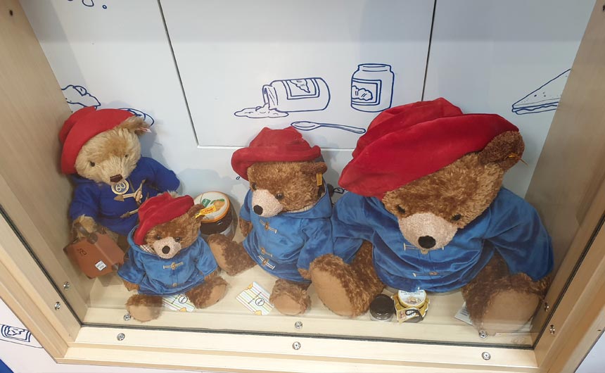 The shop offers a good mix of products from high-end Steiff bears through to souvenir keyrings.