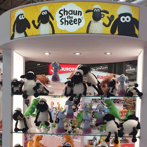 Aurora World was among the licensees showing Shaun the Sheep product.