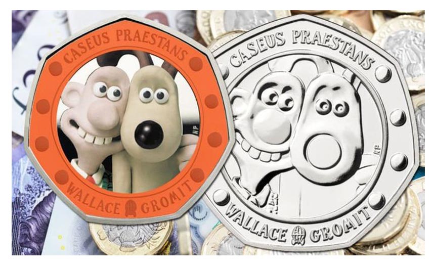 The Royal Mint launched a Wallace & Gromit 50 pence piece this week.