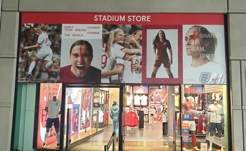 The Wembley Stadium Store includes a diverse range of merchandise.