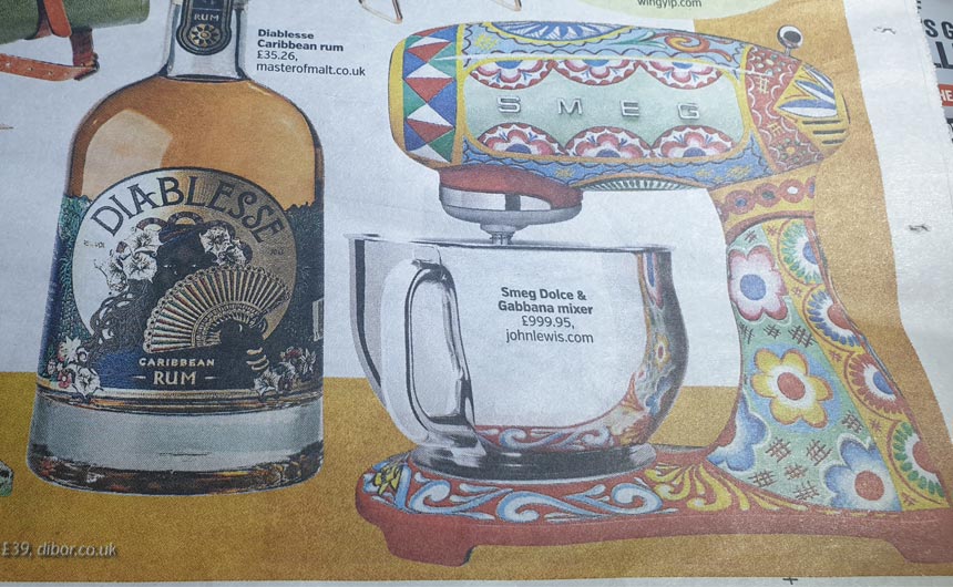 Smeg's Dolce & Gabbana food mixer featured in Metro's Christmas gift guide.