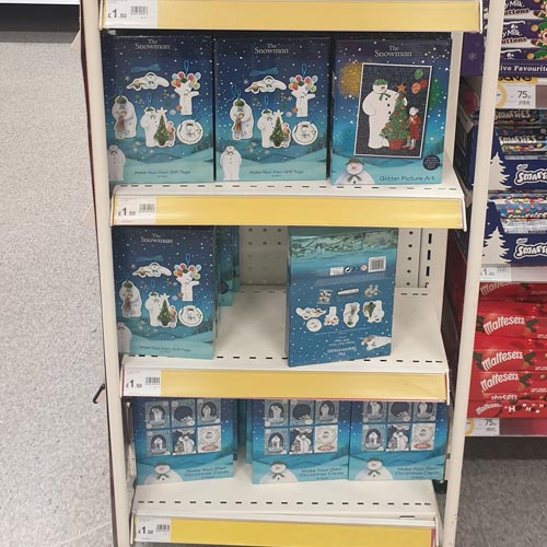 RMS' range for The Snowman in Wilko was presented well in-store.