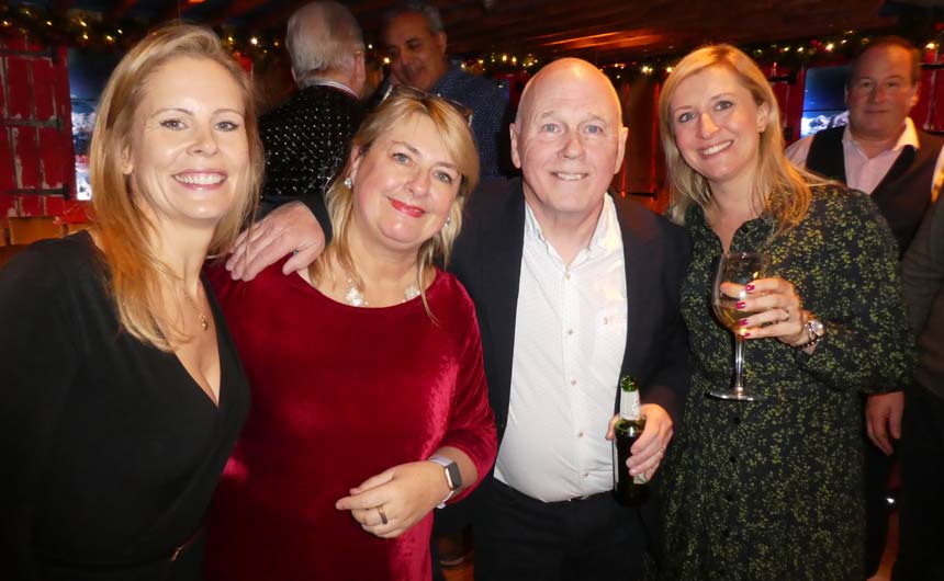 (L-R): Fashion UK's Hannah Miles; LicensingSource editorial director, Jakki Brown; Patrick Bailey from Fashion UK; and Boat Rocker's Caroline High pictured at Patrick's leaving do in December.