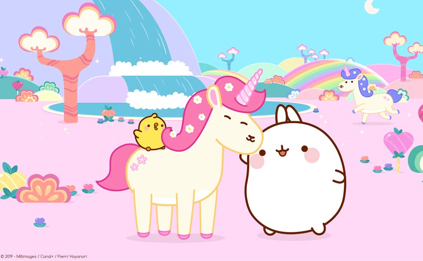 Molang - and his friend Piu Piu - started life in 2011 as a Korean emoticon.