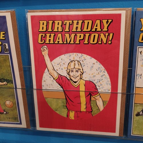 Hype launched a range of Roy of the Rovers greeting cards.