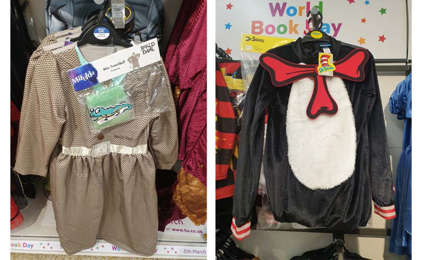 Roald Dahl and Dr Seuss were among the dress-up options at Sainsbury's.