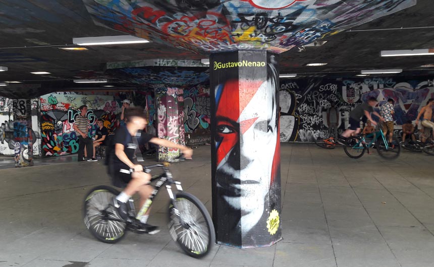 The Undercroft on London's Southbank featured this David Bowie tribute.
