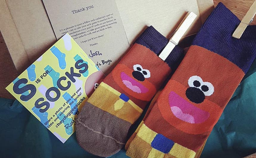 Roy Lowe's Hey Duggee sock range included adult and child gift sets.