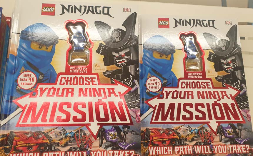 LEGO Ninjago Adventure Books come with a mini figurine.