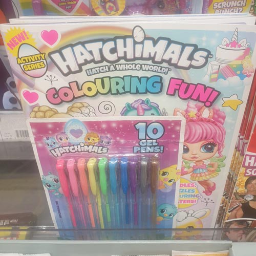 A Hatchimals Colouring Fun title was being sold alongside the brand's regular magazine.