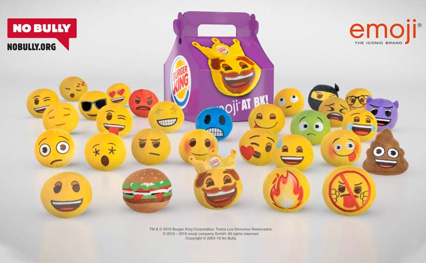 Burger King is due to launch a QSR programme with emoji plush.