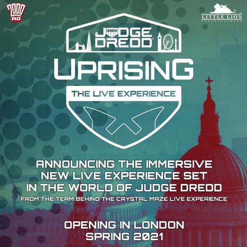 Judge Dredd Uprising is a live action immersive attraction heading to London in 2021.