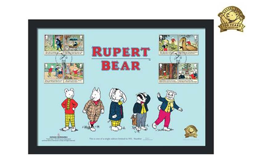 The Rupert Bear collection of stamps is another product range fired up by an anniversary.