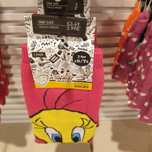 Tweety Pie popped up in New Look, although there wasn't much other licensed product.