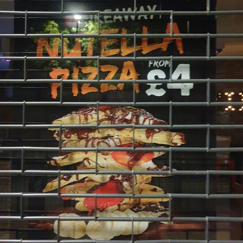 Nutella flavoured pizza? We'll pass, thanks!