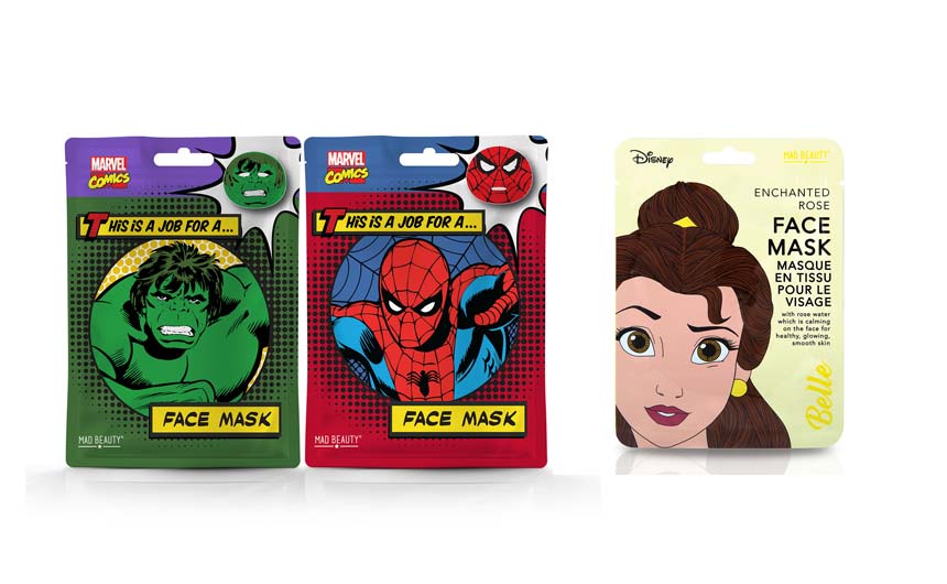 The company's face masks range from Marvel superheroes to Disney Princesses.