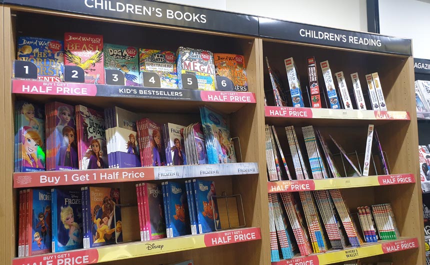 There was good representation of licensed brands in the book department.