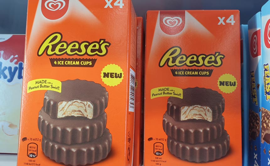 Reeses' Ice Cream Cups is a good example of how a distinctive confectionery brand can extend its reach through licensing.