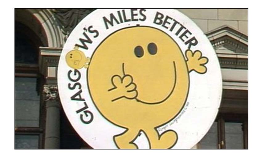 My Happy was the face of Glasgow's Miles Better campaign, one of Simon's early promotions at CPL.