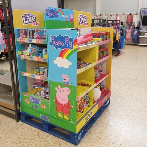 A Peppa Pig pop up display had been delivered in by Character Options.