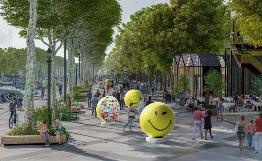 A public art trail will see giant Smileys appearing at major global landmarks.