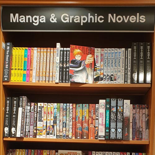 The Manga and Graphic Novels section underlined the fact Waterstones seeks out emerging and developing trends.