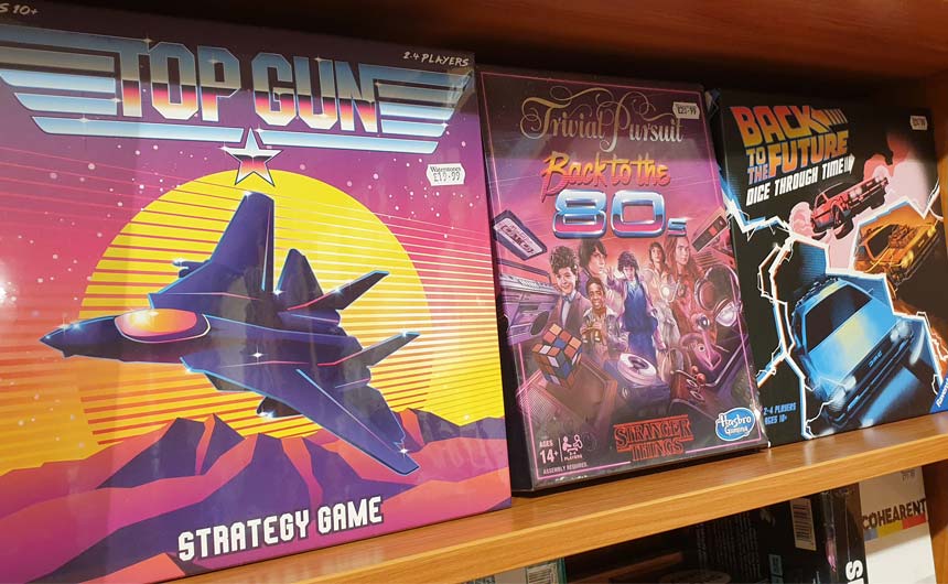 Board games based on classic film franchises were included in Waterstones' offer.