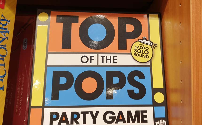 The Kazoo Solo Round in this Top of the Pops board game peaked Ian's interest.