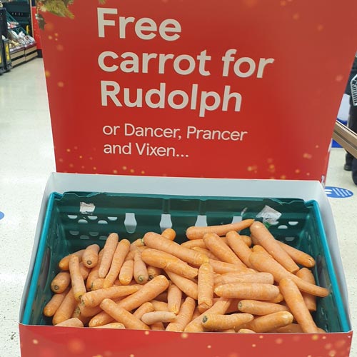 The Tesco 'free carrot for Rudolph' offer was easy to understand and participate in.