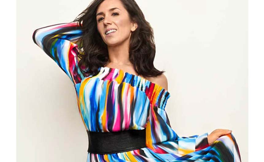 Janette Manrara - who was Julian Macdonald's Strictly dance partner - is promoting his new collaboration with Freemans.