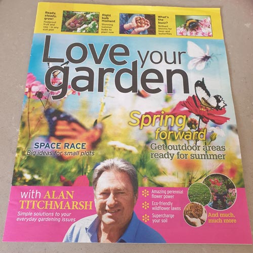 The Love Your Garden magazine was featured prominently by the Daily Mirror.