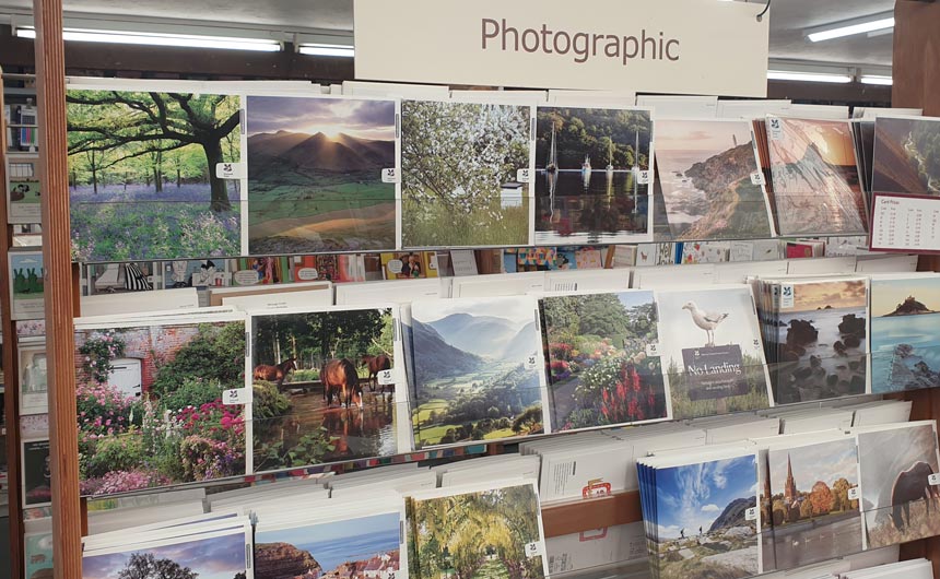 Licensed greeting cards featured a lot of garden-related and heritage brands.