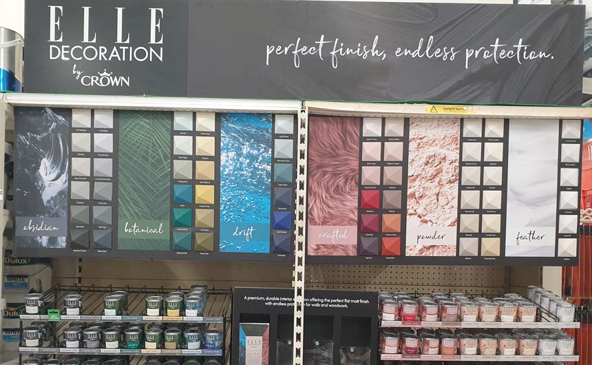 A collaboration between Crown and Elle Decoration has resulted in the launch of a new paint range.