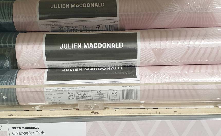 The Julien Macdonald wallpaper range gives consumers confidence to try new colours, finishes and styles.