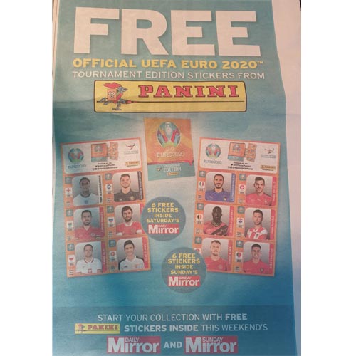 Teaming with a national newspaper is a well trodden promotional path for sticker companies and collections.