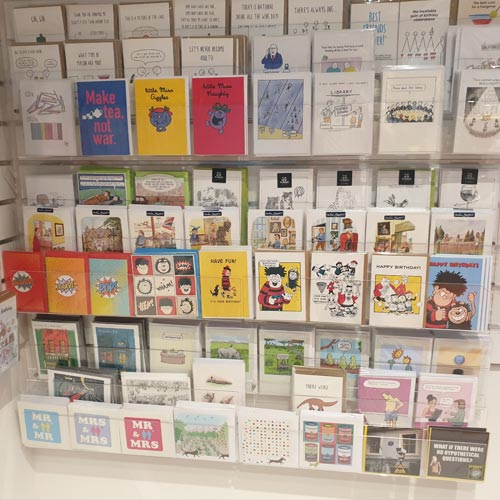 The gift shop has a good selection of greeting cards including a number of licensed ranges from Hype.