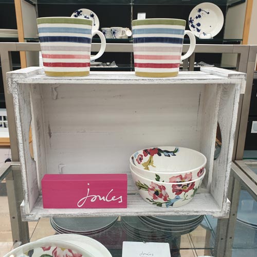 John Lewis also featured a Joules-branded homewares range.