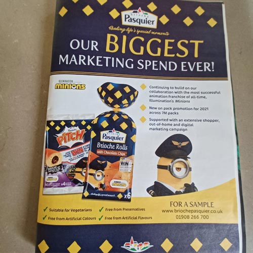 The Brioche Pasquier Minions campaign is a great endorsement for licensing.