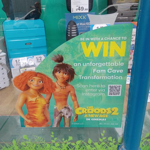 This Croods 2 promotion was spotted in Robert Dyas.