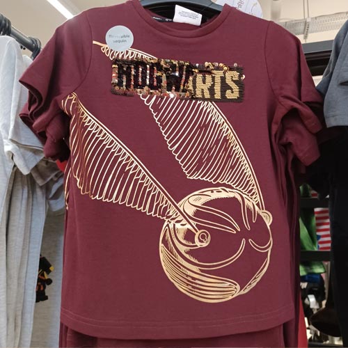 The reversible sequin finish on this Harry Potter t-shirt is an example of how hard Sainsbury's is working on its apparel ranges.
